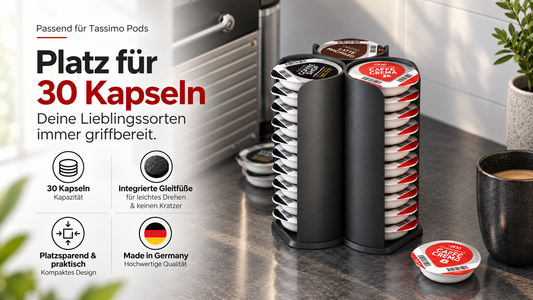 Kapselhalter für 30 Tassimo Kapseln - Aufsteller/ Kapselständer / Kapsel-Tower