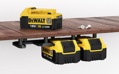 Akku Wandhalterung geeignet für DeWalt Akkus 18V 14,4V / Akku-Halterung Wandhalter (3 Akkus) inkl. Schrauben & Dübel