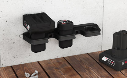 Akku Wandhalterung geeignet für Bosch 12V Professional Akkus (Blaue Serie) / Akku-Halterung Wandhalter (3 Akkus) / Akkuhalter