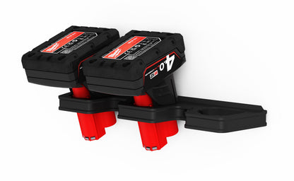 Akku Wandhalterung geeignet für Milwaukee M12 Akkus (12V) / Akku-Halterung Wandhalter (3 Akkus) / Akkuhalter