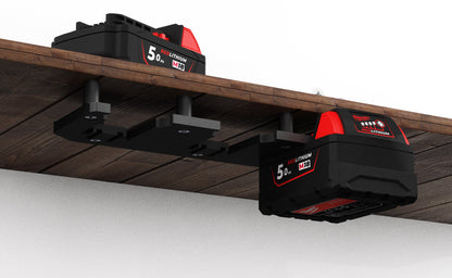 Akku Wandhalterung geeignet für Milwaukee Akkus M18 / 18V / Akku-Halterung Wandhalter (3 Akkus) inkl. Schrauben & Dübel
