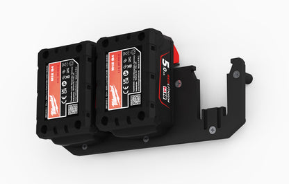 Akku Wandhalterung geeignet für Milwaukee Akkus M18 / 18V / Akku-Halterung Wandhalter (3 Akkus) inkl. Schrauben & Dübel