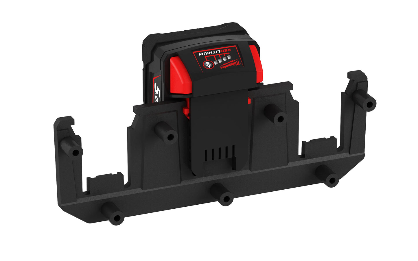 Akku Wandhalterung geeignet für Milwaukee Akkus M18 / 18V / Akku-Halterung Wandhalter (3 Akkus) inkl. Schrauben & Dübel