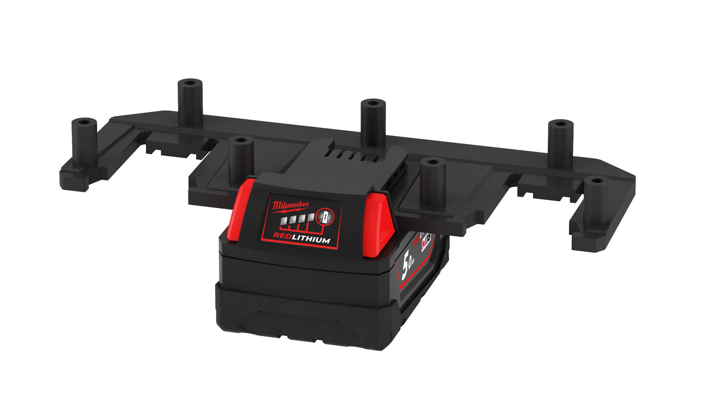 Akku Wandhalterung geeignet für Milwaukee Akkus M18 / 18V / Akku-Halterung Wandhalter (3 Akkus) inkl. Schrauben & Dübel