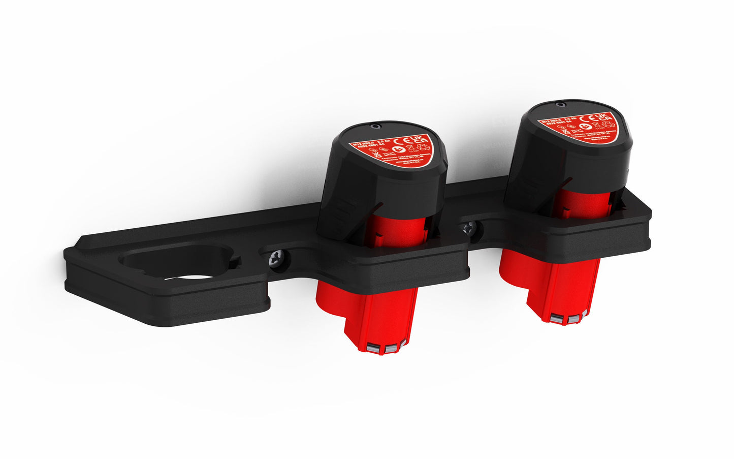 Akku Wandhalterung geeignet für Milwaukee M12 Akkus (12V) / Akku-Halterung Wandhalter (3 Akkus) / Akkuhalter