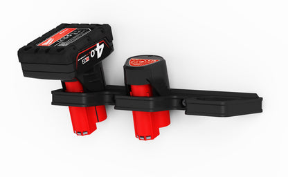 Akku Wandhalterung geeignet für Milwaukee M12 Akkus (12V) / Akku-Halterung Wandhalter (3 Akkus) / Akkuhalter