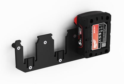 Akku Wandhalterung geeignet für Milwaukee Akkus M18 / 18V / Akku-Halterung Wandhalter (3 Akkus) inkl. Schrauben & Dübel
