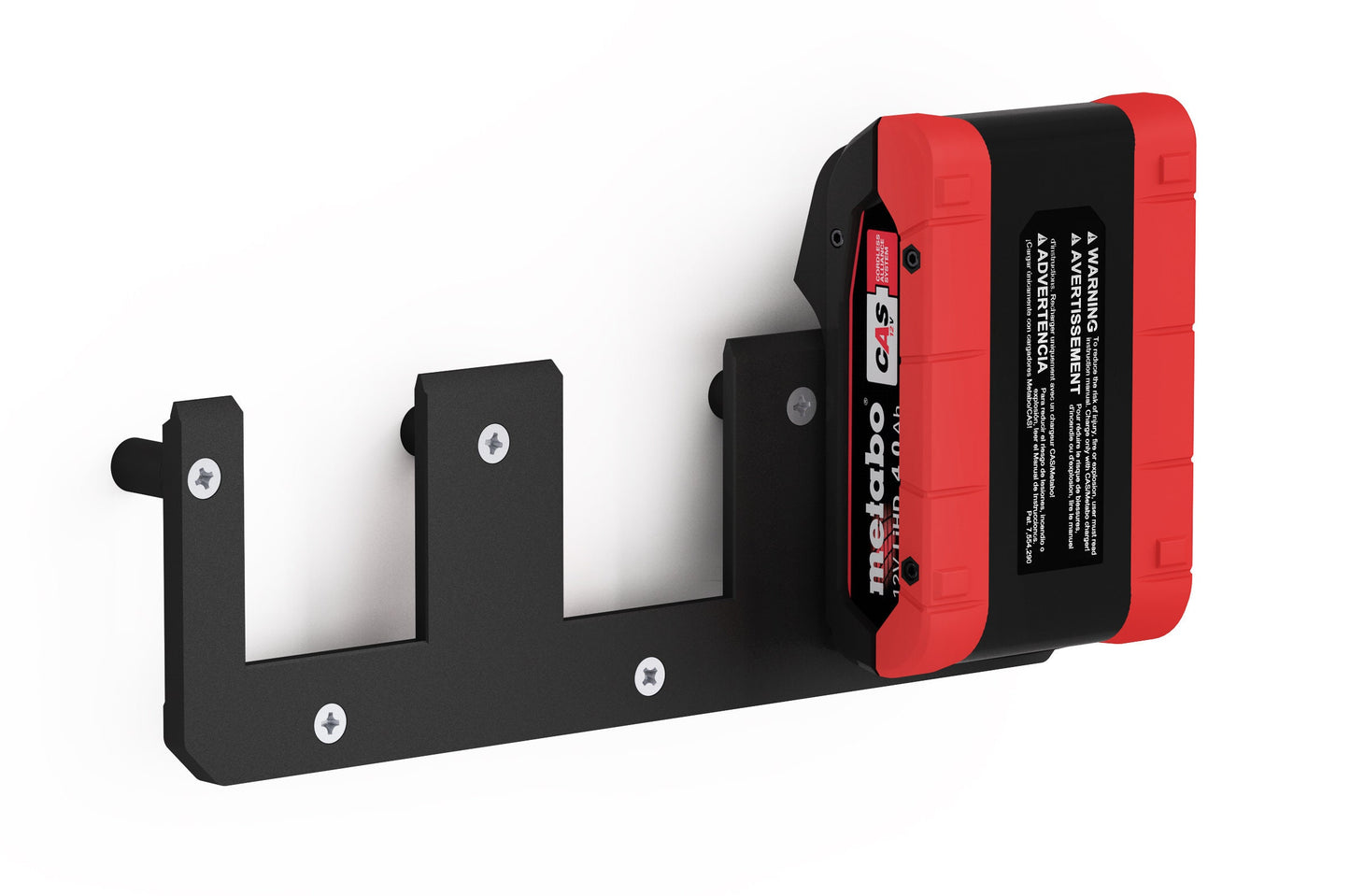 Akku Wandhalterung geeignet für Metabo Akkus 18V / CAS Cordless Alliance System Akku-Halterung Wandhalter (3 Akkus) inkl. Schrauben & Dübel