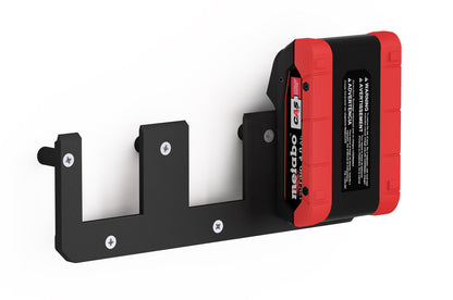 Akku Wandhalterung geeignet für Metabo Akkus 18V / CAS Cordless Alliance System Akku-Halterung Wandhalter (3 Akkus) inkl. Schrauben & Dübel