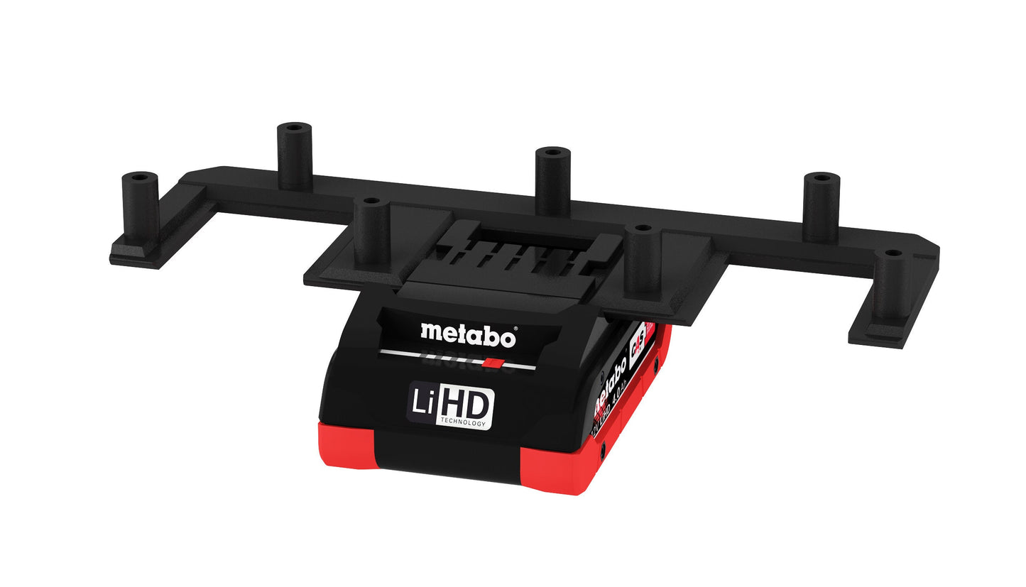Akku Wandhalterung geeignet für Metabo Akkus 18V / CAS Cordless Alliance System Akku-Halterung Wandhalter (3 Akkus) inkl. Schrauben & Dübel