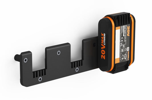 Akku Wandhalterung geeignet für WORX Akkus 20V PowerShare / Akku-Halterung Wandhalter (3 Akkus) inkl. Schrauben & Dübel
