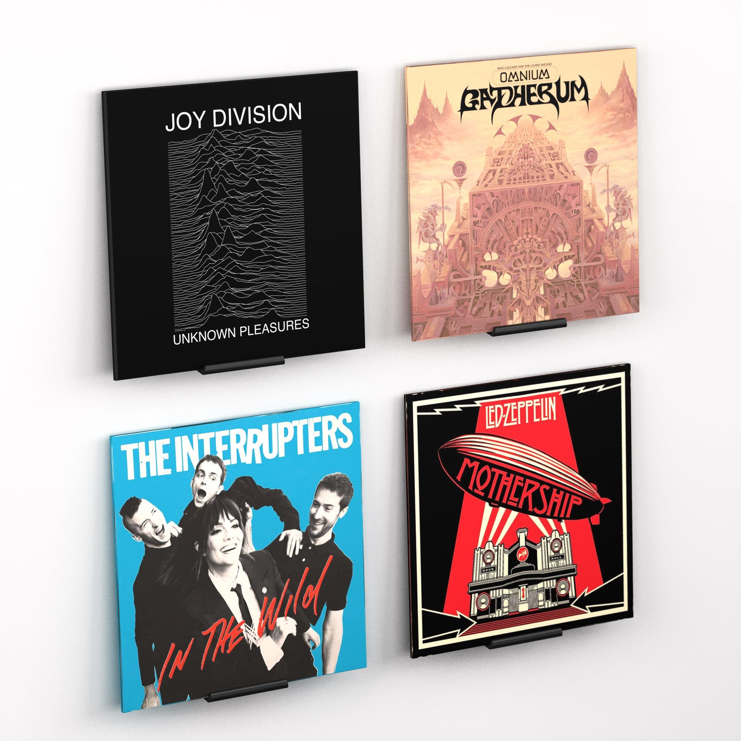 LP Wandhalterung (4 Stück) Schallplatten Halterung, Vinyl Halter, Regal, Rahmen, Display Schallplattenhalter 7"/10"/12" + Gatefold