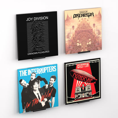 LP Wandhalterung (4 Stück) Schallplatten Halterung, Vinyl Halter, Regal, Rahmen, Display Schallplattenhalter 7"/10"/12" + Gatefold