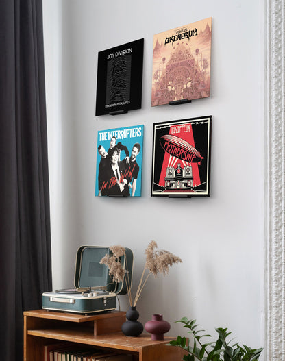 LP Wandhalterung (4 Stück) Schallplatten Halterung, Vinyl Halter, Regal, Rahmen, Display Schallplattenhalter 7"/10"/12" + Gatefold
