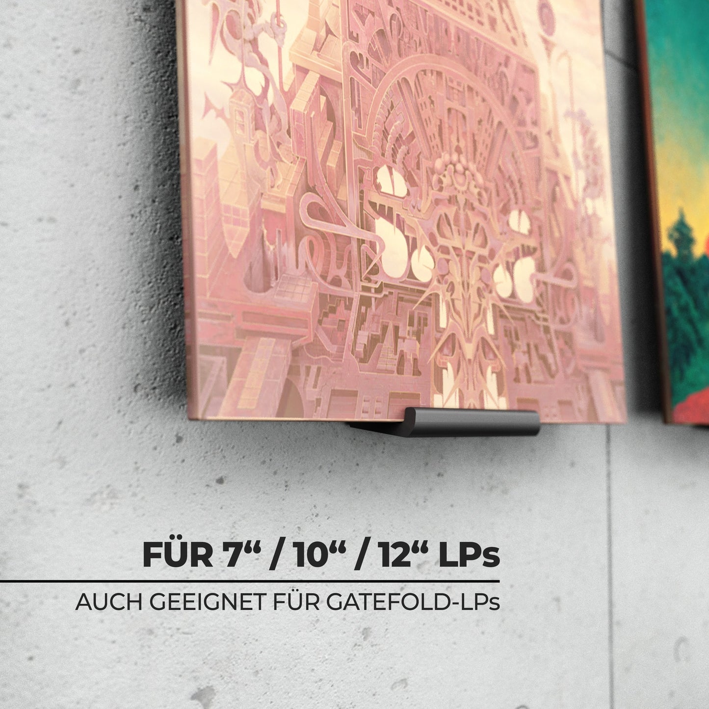 LP Wandhalterung (4 Stück) Schallplatten Halterung, Vinyl Halter, Regal, Rahmen, Display Schallplattenhalter 7"/10"/12" + Gatefold
