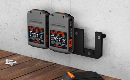 Akku Wandhalterung geeignet für Black+Decker Akkus 18V / Akku-Halterung Wandhalter (3 Akkus) inkl. Schrauben & Dübel