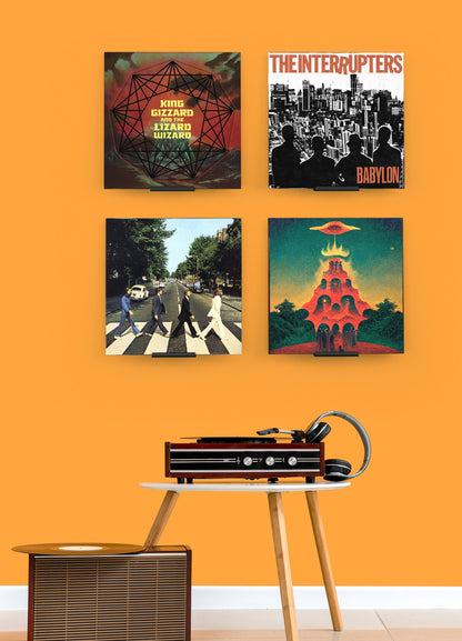 LP Wandhalterung (4 Stück) Schallplatten Halterung, Vinyl Halter, Regal, Rahmen, Display Schallplattenhalter 7"/10"/12" + Gatefold