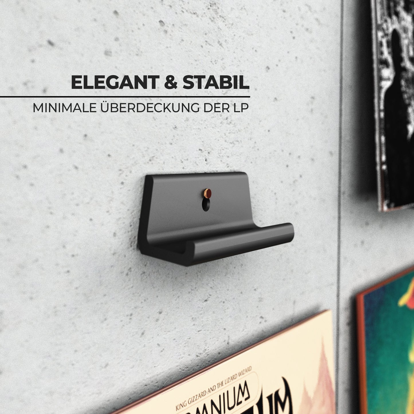 LP Wandhalterung (4 Stück) Schallplatten Halterung, Vinyl Halter, Regal, Rahmen, Display Schallplattenhalter 7"/10"/12" + Gatefold