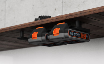 Akku Wandhalterung geeignet für Black+Decker Akkus 18V / Akku-Halterung Wandhalter (3 Akkus) inkl. Schrauben & Dübel