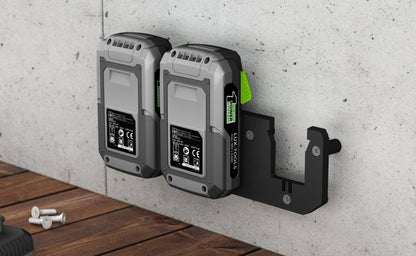 Akku Wandhalterung geeignet für LUX-TOOLS Akkus 20V / Akku-Halterung Wandhalter (3 Akkus) inkl. Schrauben & Dübel