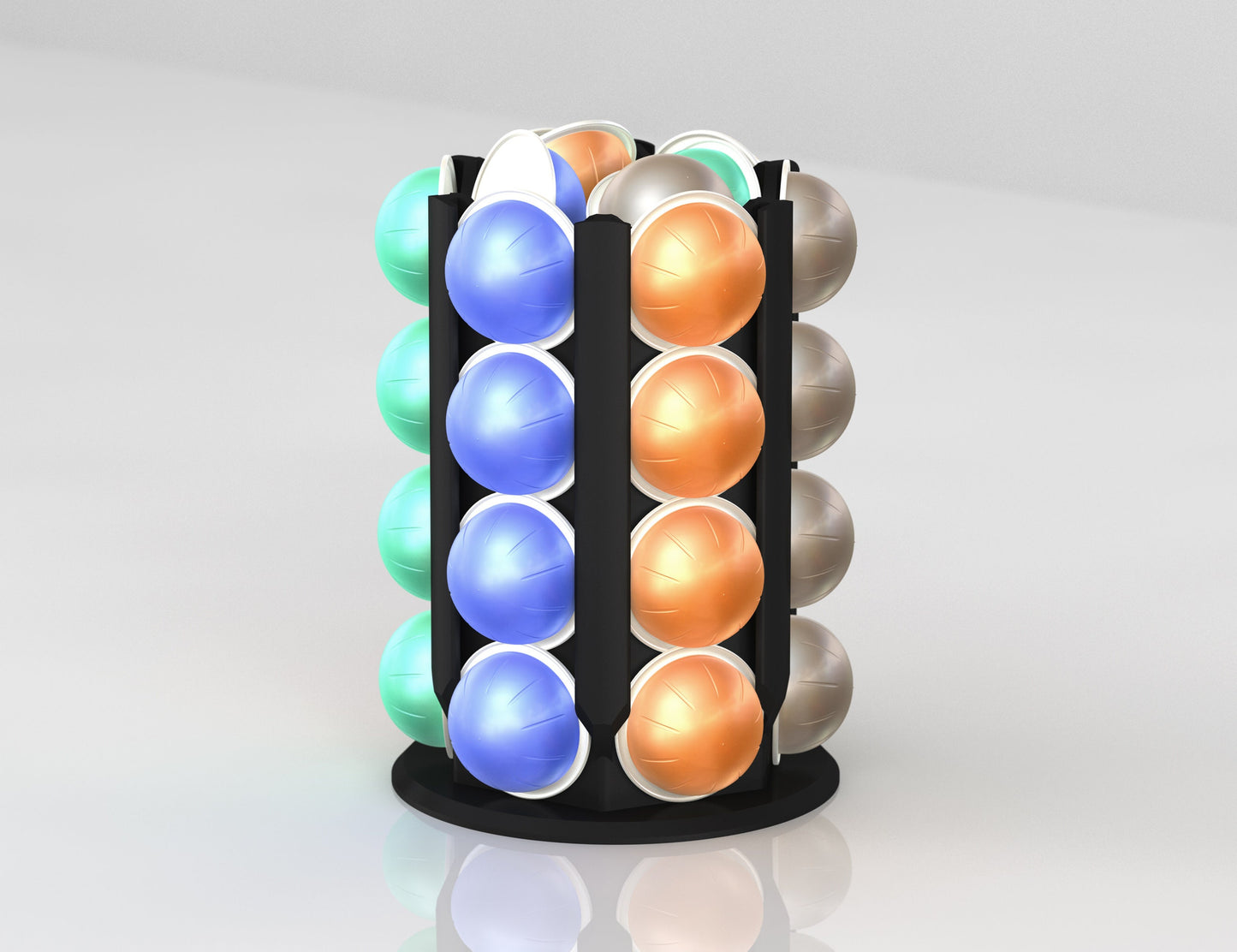 Kapselhalter für 24+ Nespresso Vertuo Kapseln -  Aufsteller/ Kapselständer  / Pod Tower