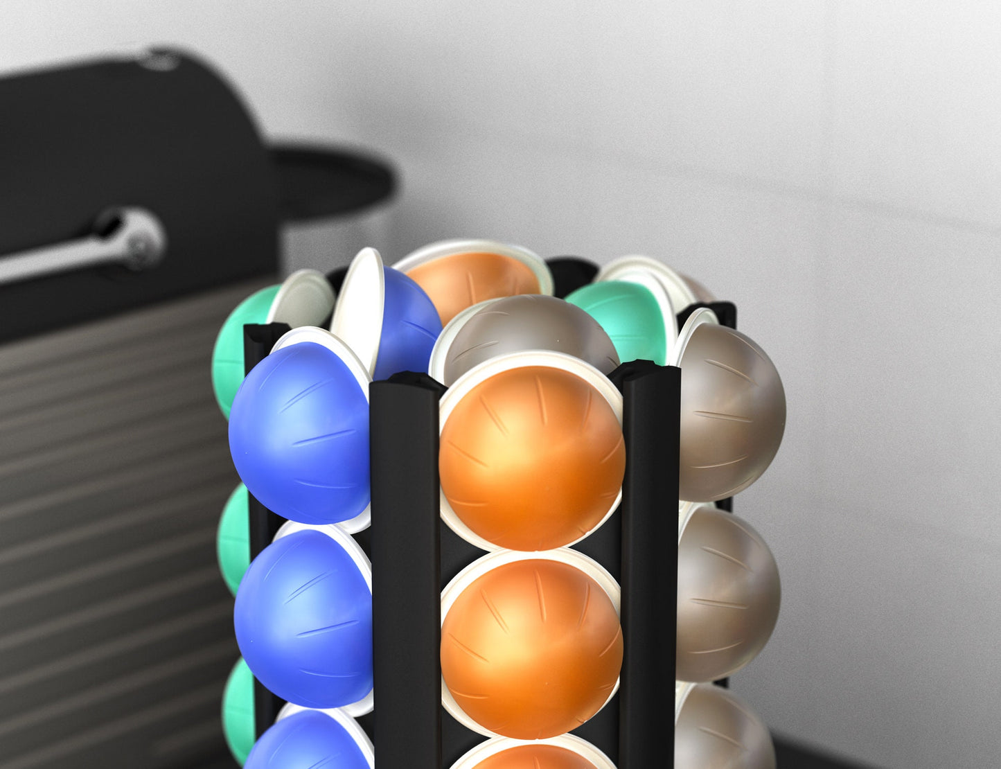 Kapselhalter für 24+ Nespresso Vertuo Kapseln -  Aufsteller/ Kapselständer  / Pod Tower