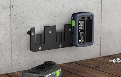 Akku Wandhalterung geeignet für Festool Akkus 18V / BP 18 Li Akku-Halterung Wandhalter (3 Akkus) inkl. Schrauben & Dübel