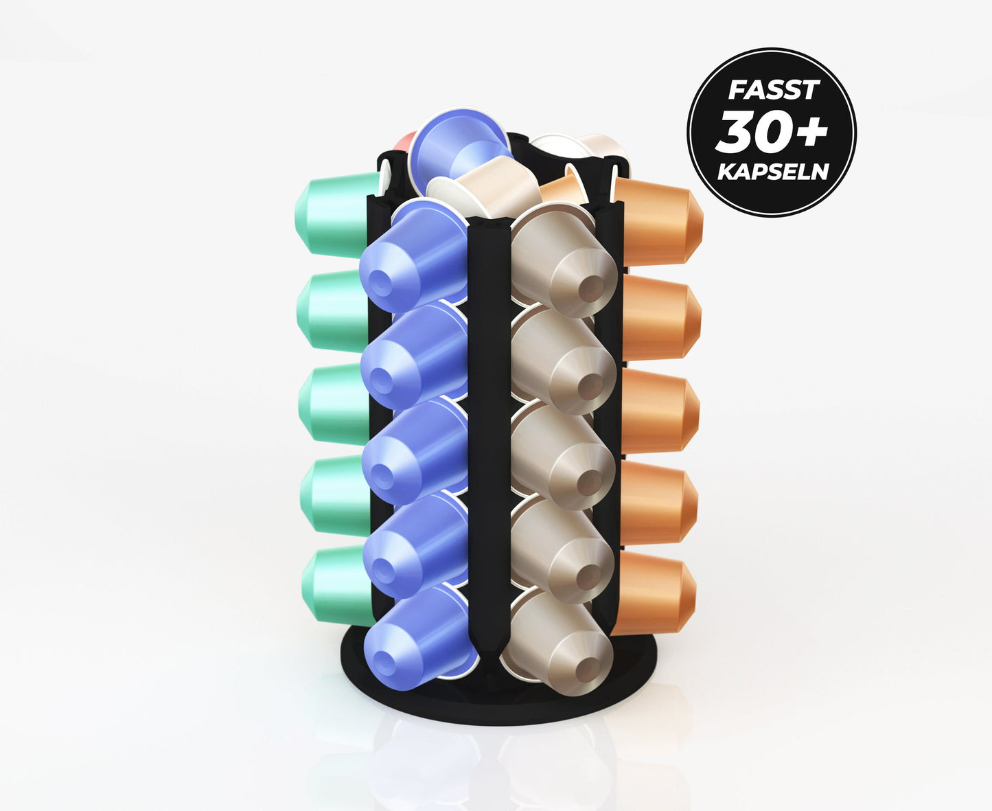 Kapselhalter für 30+ Nespresso Kapseln -  Aufsteller/ Kapselständer  / Kapsel-Tower