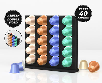 Kapselhalter für 40 Nespresso Kapseln -  Aufsteller/ Kapselständer  / Kapsel-Wall