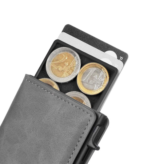 Münzfach für Slim Wallets - Universales Kleingeldfach für Kreditkartenetuis