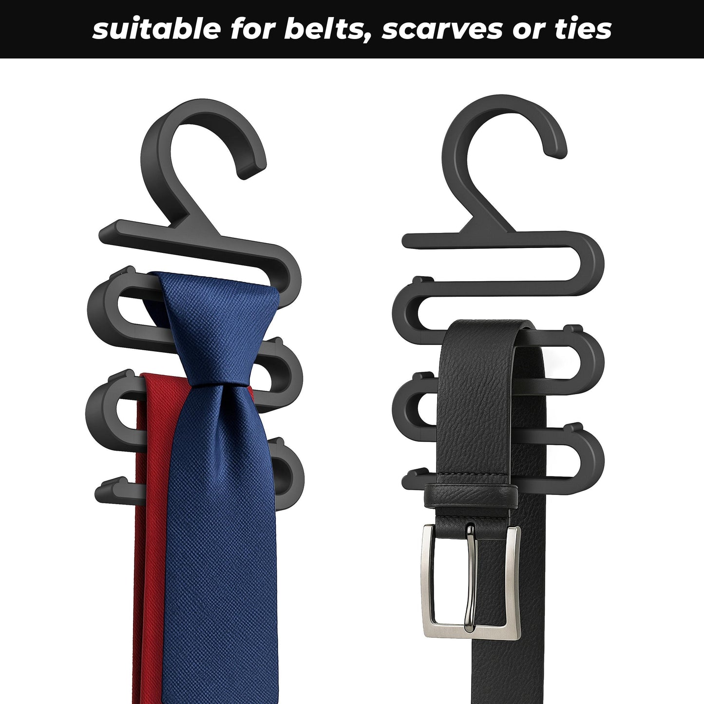 Kleiderbügel für Krawatten Gürtel Schals / Krawattenhalter Gürtelhalter Schal-Aufhänger – Kleiderschrank Halter
