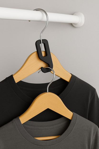 6x Kleiderbügel Verbinder - Verbindungshaken Platzsparender Halter Aufhänger, Kleiderbügelhaken für Schrankorganisation by NewGround Designs