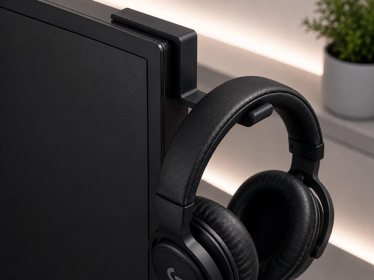 Kopfhörerhalter Selbstklebend für Monitor, Schreibtisch und – Headset Halter Platzsparend – Gaming Headset Kopfhörer Aufhängung