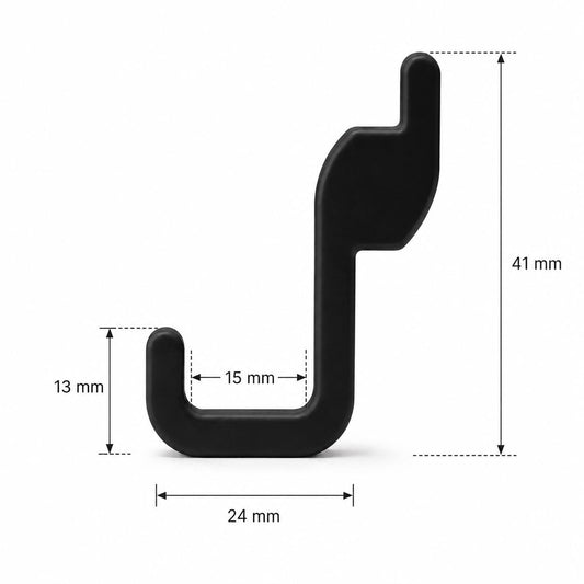 Universalhaken – 8er Set passend für IKEA Skadis Lochplatten - in schwarz oder weiß - Lochwand Haken, Halter, Halterung