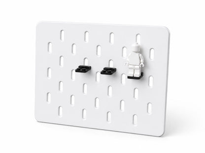 8er Set Adapter für Lego Minifiguren, passend für Ikea Skadis Lochplatten – Schwarz oder Weiß - Minifig Sammlungs Display