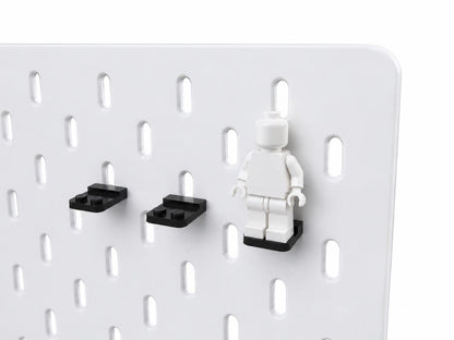 8er Set Adapter für Lego Minifiguren, passend für Ikea Skadis Lochplatten – Schwarz oder Weiß - Minifig Sammlungs Display